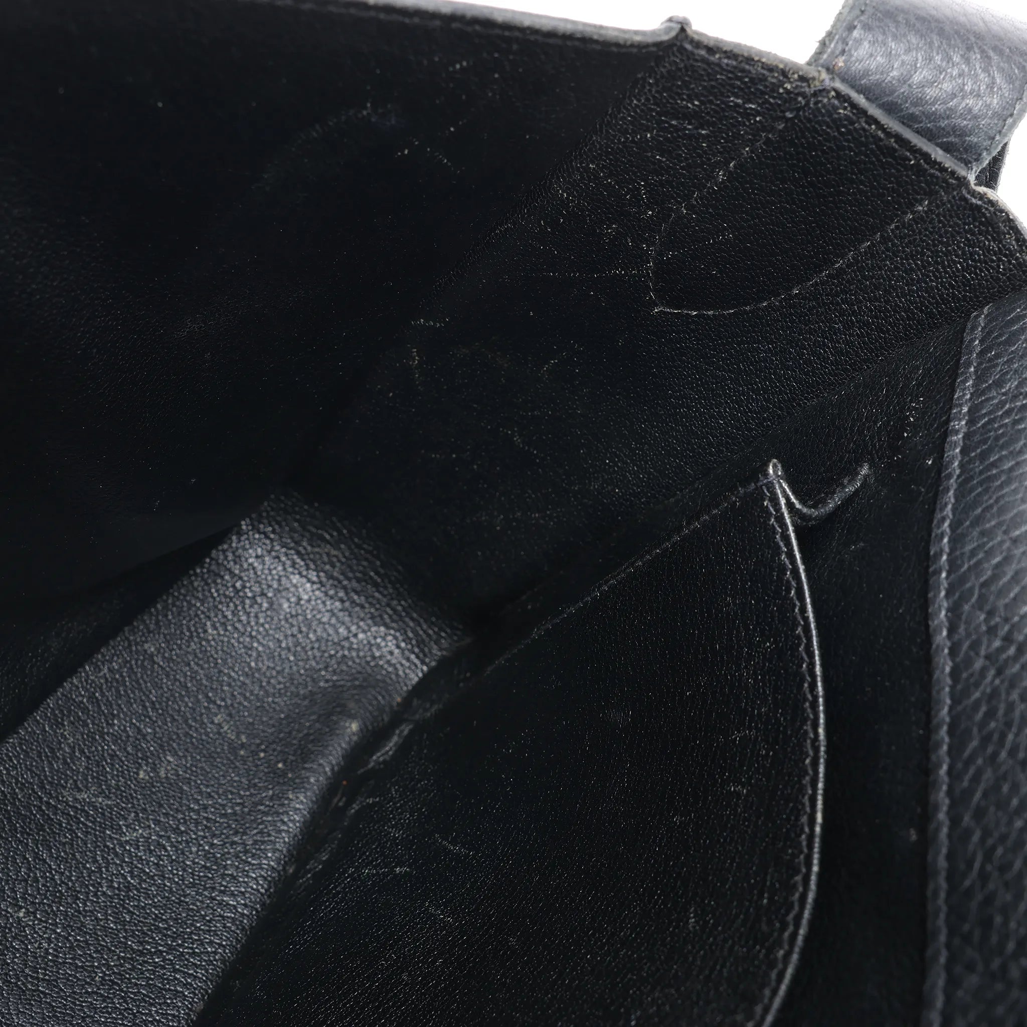 HERMES Steve Caporal 27 Taurillon Clemence in Black and Silver Metal Fittings Crossbody Bag  X: 2016