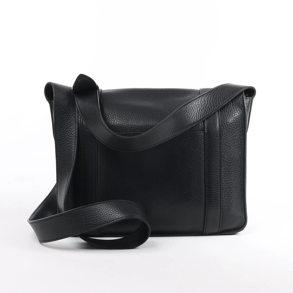 HERMES Steve Caporal 27 Taurillon Clemence in Black and Silver Metal Fittings Crossbody Bag  X: 2016