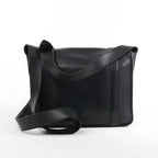 HERMES Steve Caporal 27 Taurillon Clemence in Black and Silver Metal Fittings Crossbody Bag  X: 2016