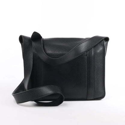 HERMES Steve Caporal 27 Taurillon Clemence in Black and Silver Metal Fittings Crossbody Bag  X: 2016