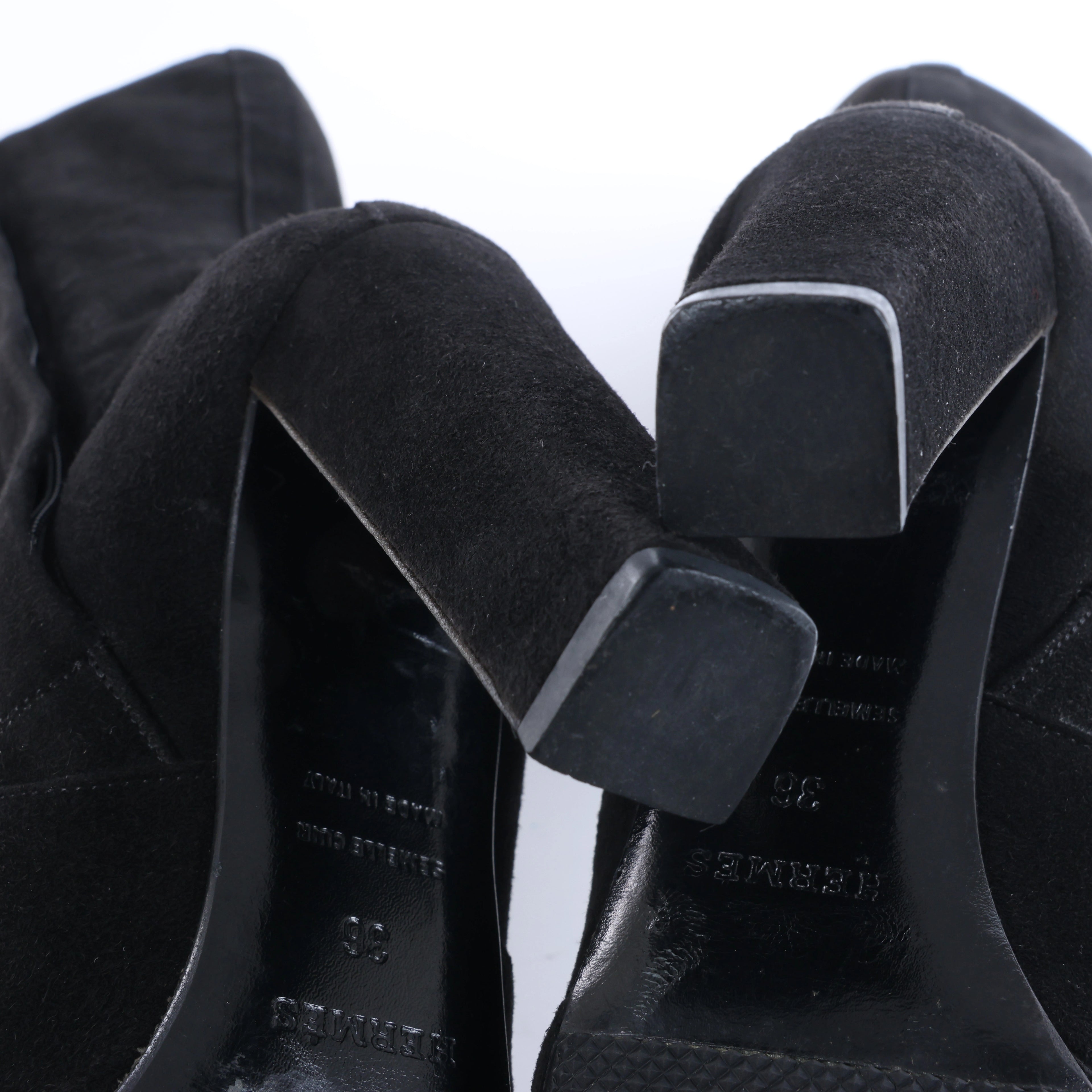 Botas largas de ante Hermes en marrón, talla 37.5 UE