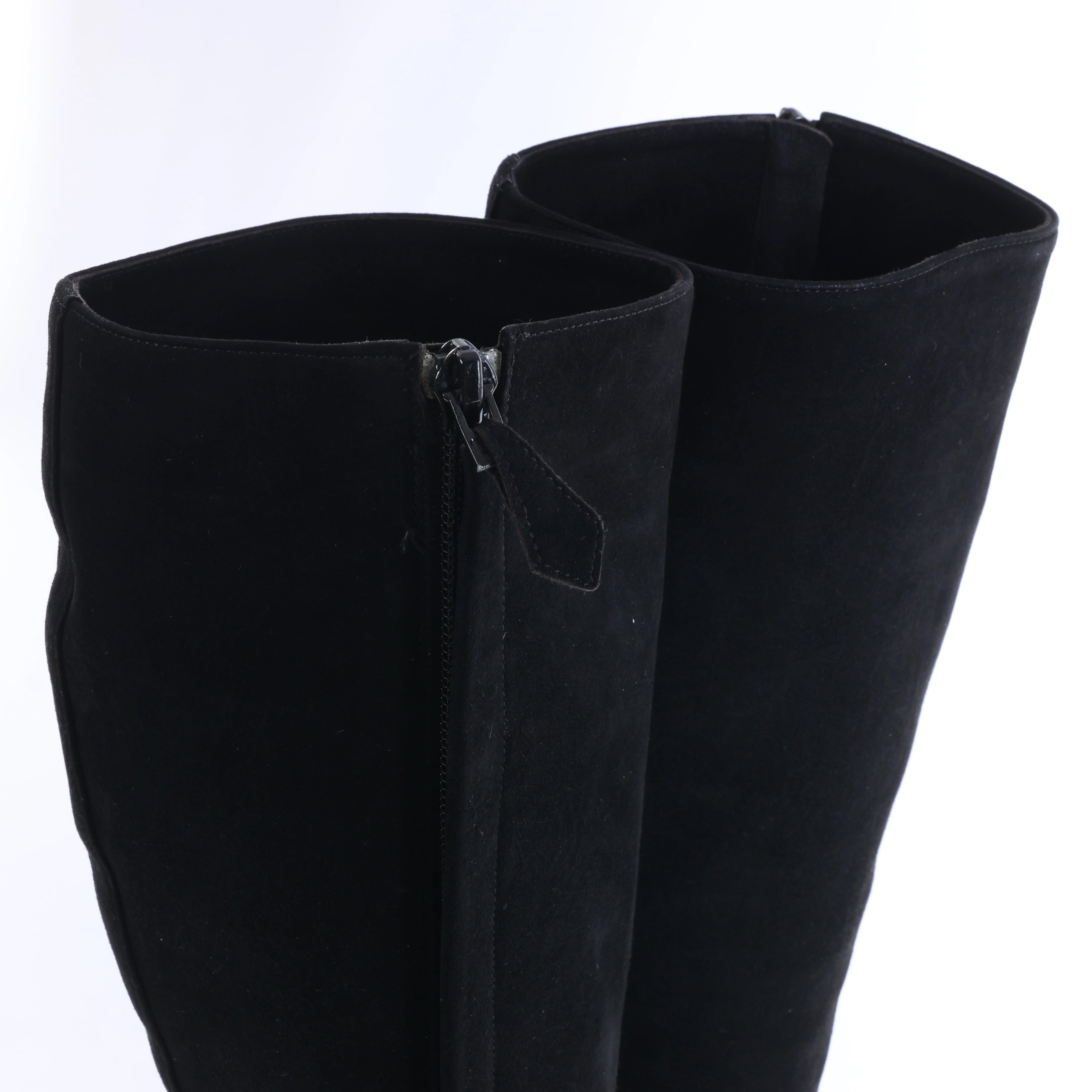 Botas largas de ante Hermes en marrón, talla 37.5 UE