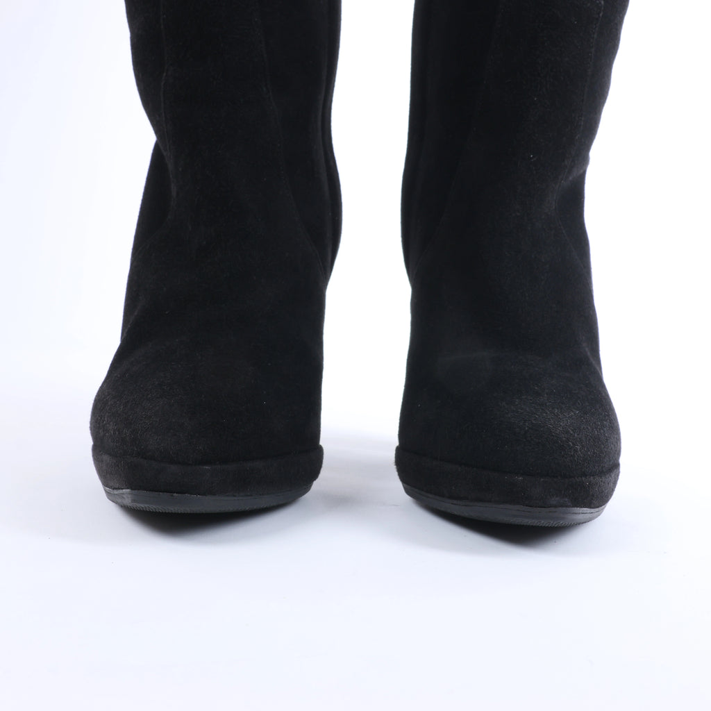 Botas largas de ante Hermes en marrón, talla 37.5 UE
