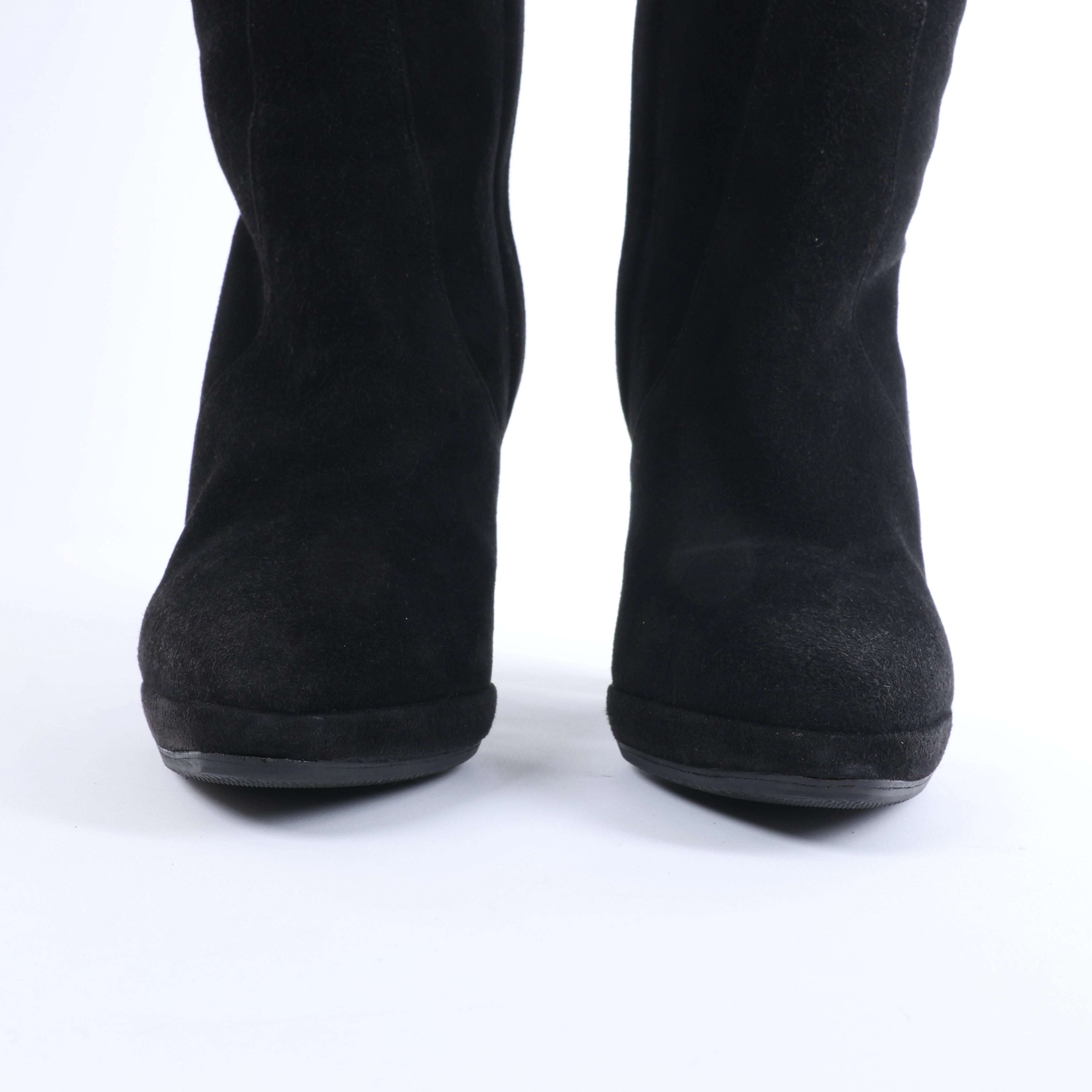 Botas largas de ante Hermes en marrón, talla 37.5 UE
