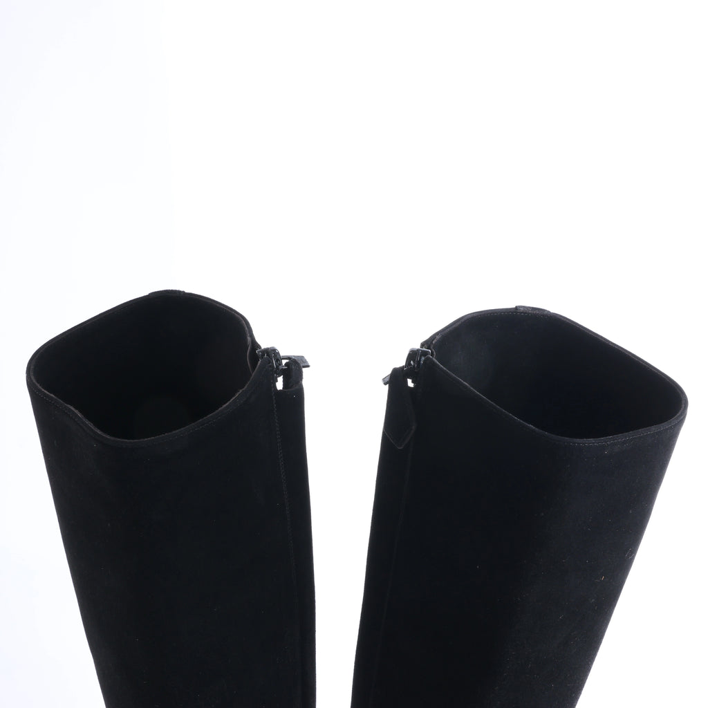 Botas largas de ante Hermes en marrón, talla 37.5 UE
