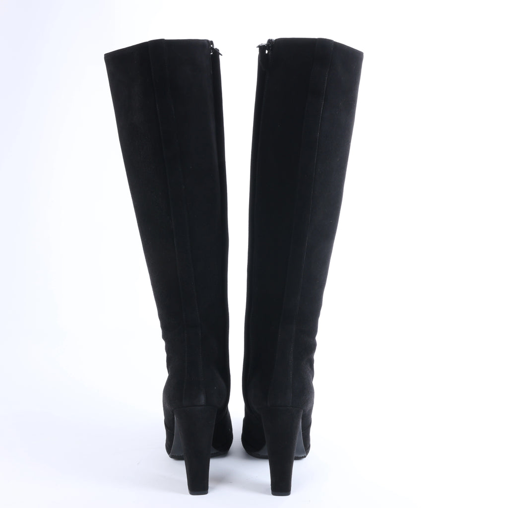 Botas largas de ante Hermes en marrón, talla 37.5 UE