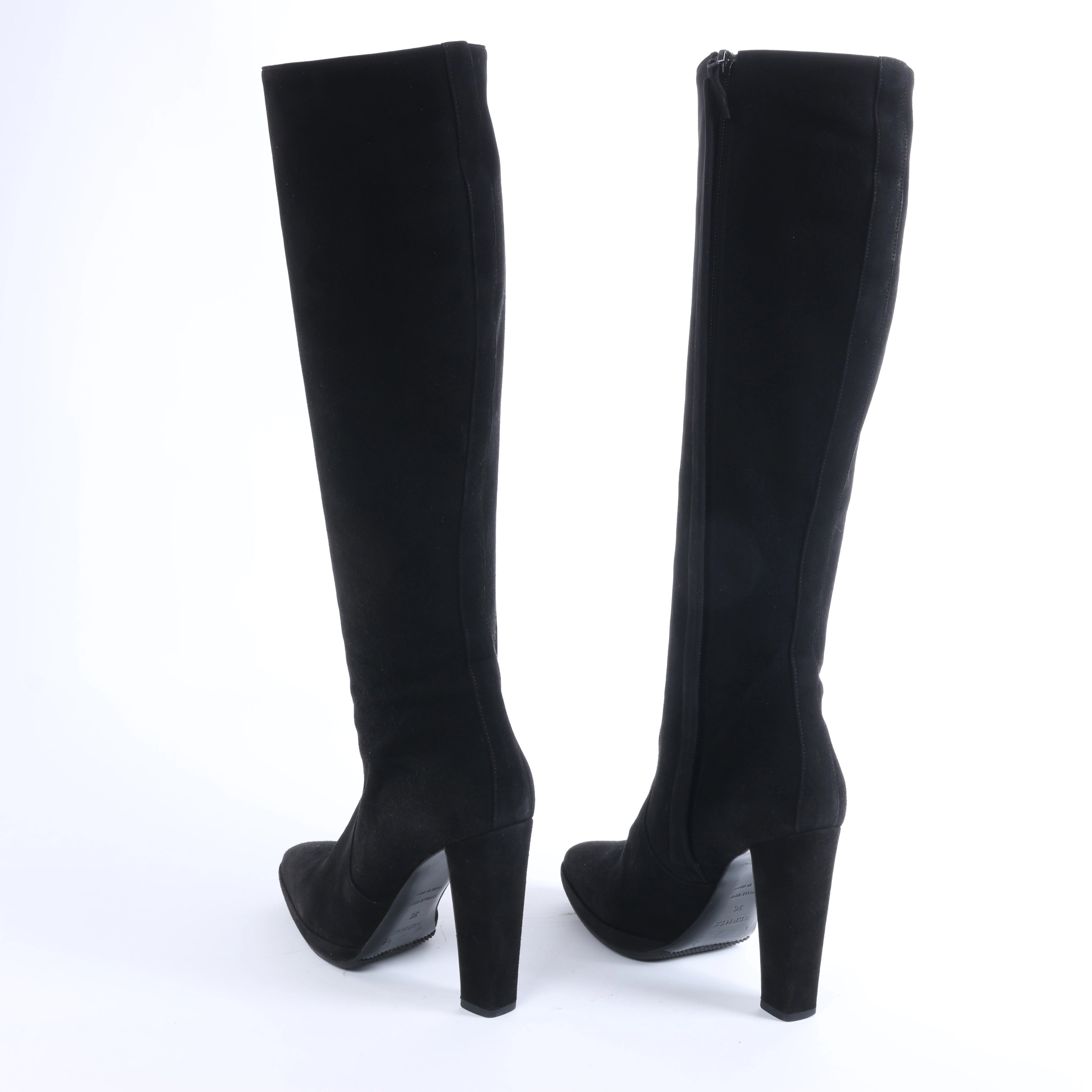 Botas largas de ante Hermes en marrón, talla 37.5 UE