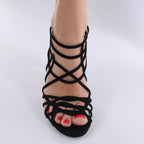 Hermès Black Suede Strappy Sandals EU 41