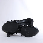 Sandalias HERMES de cuña con suela de piel y ante en negro, talla 37 EU