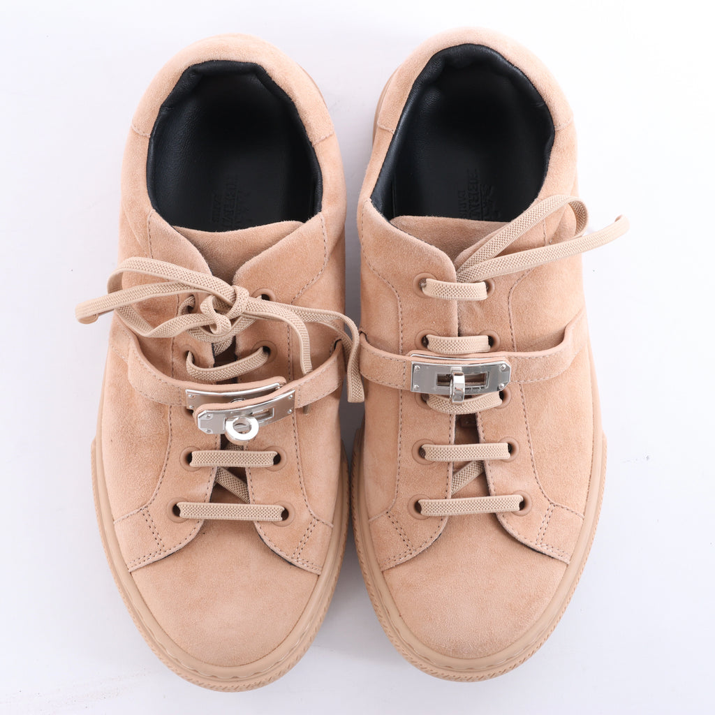 Hermès Day Suede Sneakers in Beige RG222181Z, Size EU 37