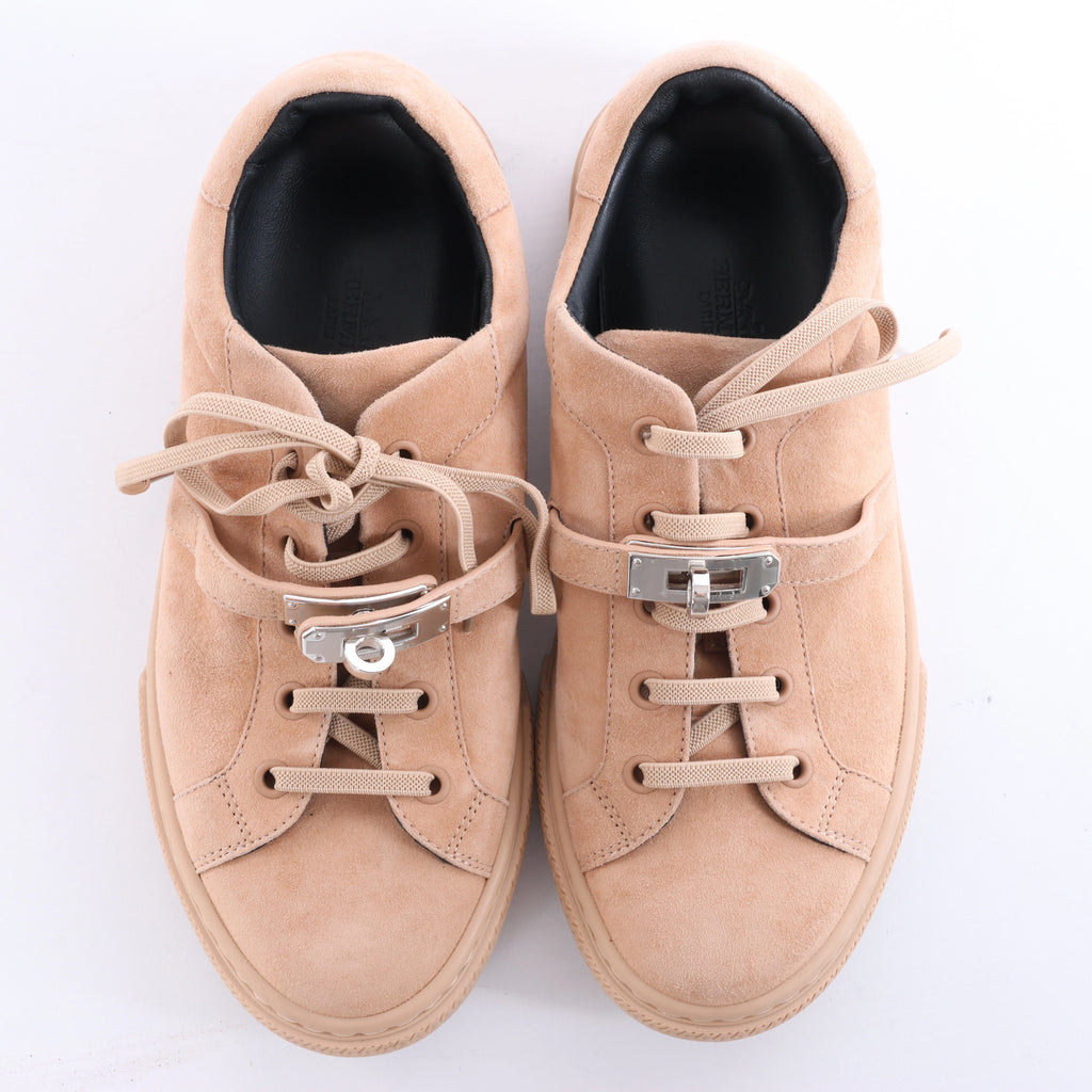 Hermès Day Suede Sneakers in Beige RG222181Z, Size EU 37