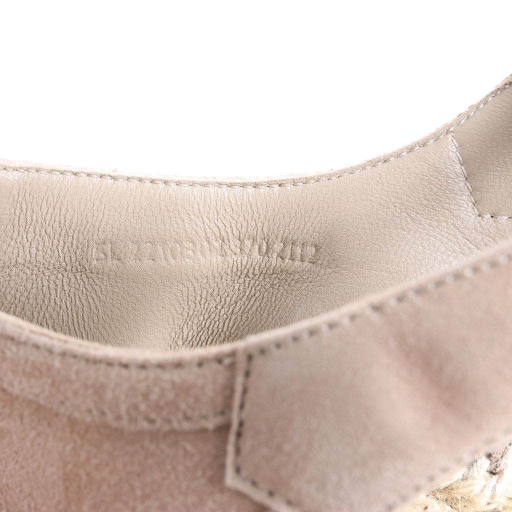 Hermès Suede Wedge Sole Espadrilles Sandals in Beige SL221030Z, Size EU 37