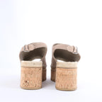 Hermès Suede Wedge Sole Espadrilles Sandals in Beige SL221030Z, Size EU 37