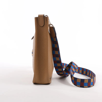 Hermès Evelyne Taurillon Clemence Maxi Quadrille TPM Chai Shoulder bag U:2022