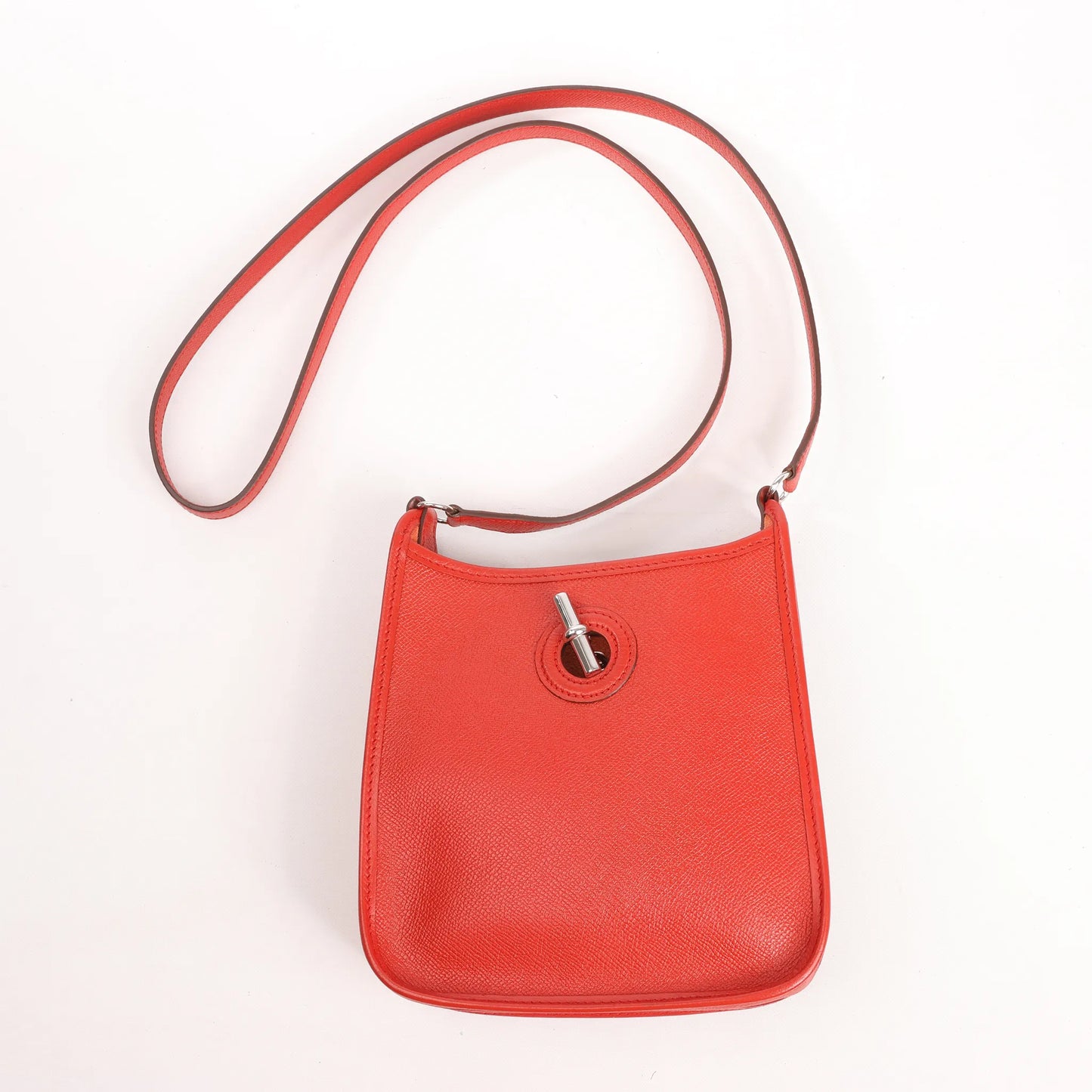 Hermes Vespa TPM Veau Epsom Shoulder Bag in Rouge vif □H: 2004