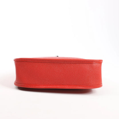 Hermes Vespa TPM Veau Epsom Shoulder Bag in Rouge vif □H: 2004