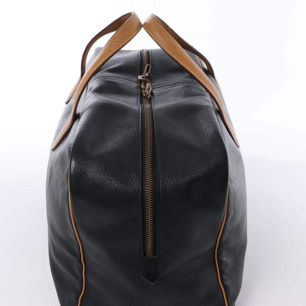 HERMES Victoria 43 Ardennes Handbag in Black ○G:1977