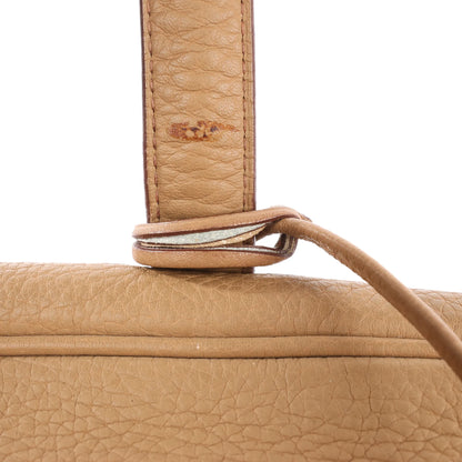 HERMES Victoria 43 Taurillon Clemence Handbag in Brown □L: 2008