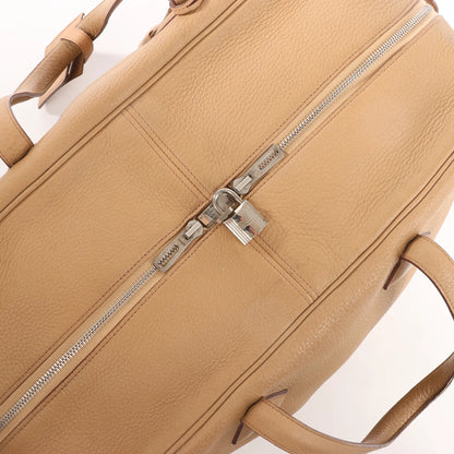 HERMES Victoria 43 Taurillon Clemence Handbag in Brown □L: 2008