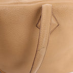 HERMES Victoria 43 Taurillon Clemence Handbag in Brown □L: 2008