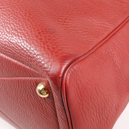 HERMES Victoria 43 Taurillon Clemence Gold Metal Fittings in Rouge H □D: 2000