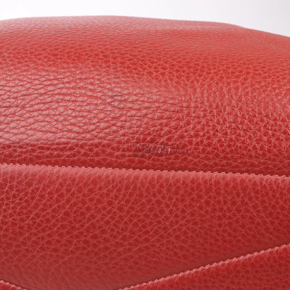 HERMES Victoria 43 Taurillon Clemence Gold Metal Fittings in Rouge H □D: 2000