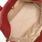 HERMES Victoria 43 Taurillon Clemence Gold Metal Fittings in Rouge H □D: 2000