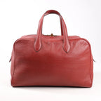 HERMES Victoria 43 Taurillon Clemence Gold Metal Fittings in Rouge H □D: 2000