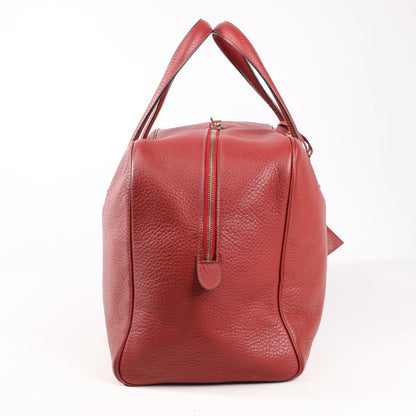 HERMES Victoria 43 Taurillon Clemence Gold Metal Fittings in Rouge H □D: 2000