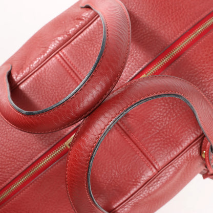 HERMES Victoria 43 Taurillon Clemence Gold Metal Fittings in Rouge H □D: 2000