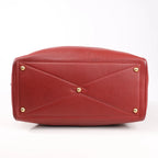 HERMES Victoria 43 Taurillon Clemence Gold Metal Fittings in Rouge H □D: 2000