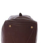 HERMES Victoria 50 Taurillon Clemence Handbag in Brown □C: 1999