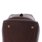 HERMES Victoria 50 Taurillon Clemence Handbag in Brown □C: 1999