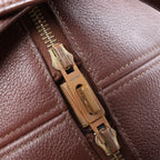 HERMES Victoria 50 Taurillon Clemence Handbag in Brown □C: 1999