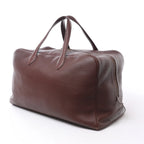 HERMES Victoria 50 Taurillon Clemence Handbag in Brown □C: 1999