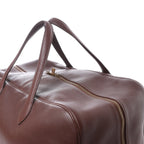 HERMES Victoria 50 Taurillon Clemence Handbag in Brown □C: 1999
