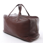 HERMES Victoria 50 Taurillon Clemence Handbag in Brown □C: 1999