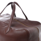HERMES Victoria 50 Taurillon Clemence Handbag in Brown □C: 1999