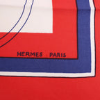 Hermès Carré 90 "Ex Libris" Silk handkerchief in Red