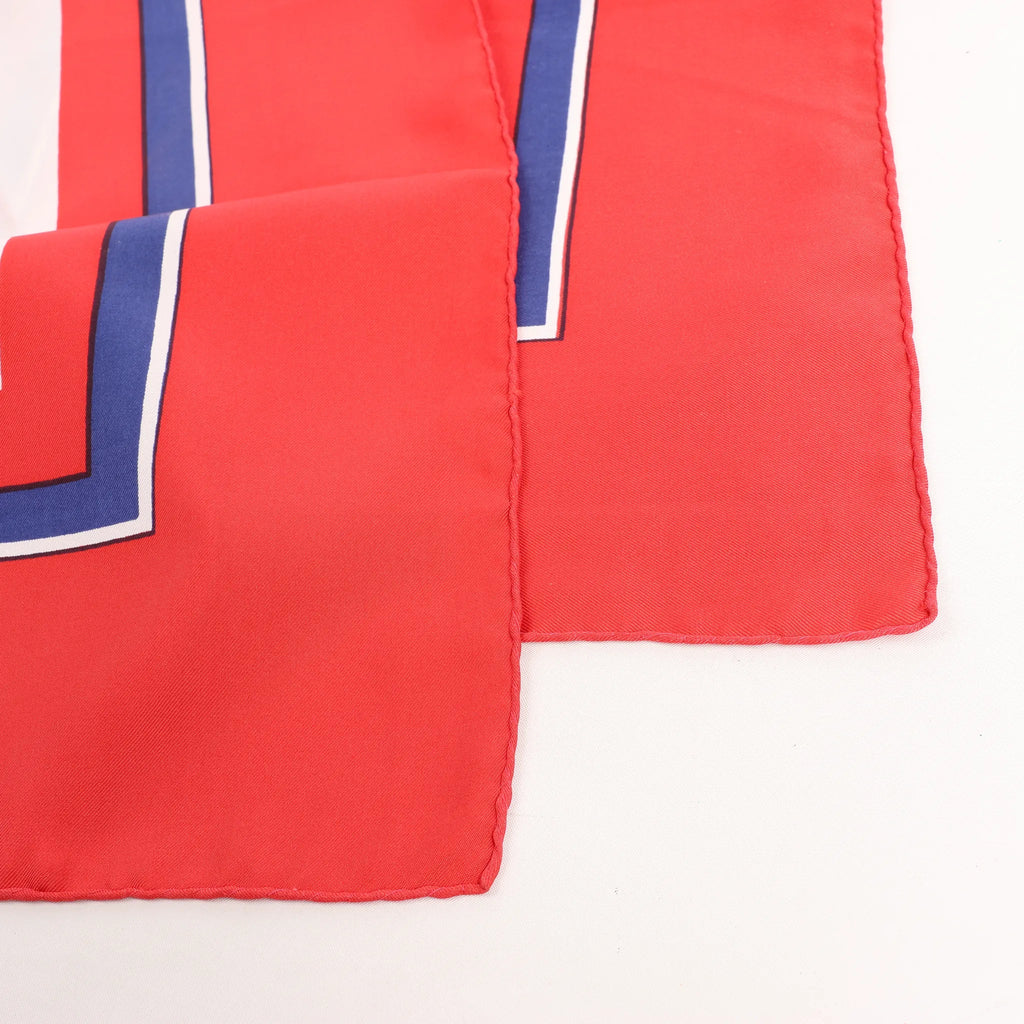 Hermès Carré 90 "Ex Libris" Silk handkerchief in Red
