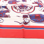 Hermès Carré 90 "Ex Libris" Silk handkerchief in Red