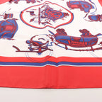 Hermès Carré 90 "Ex Libris" Silk handkerchief in Red
