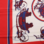 Hermès Carré 90 "Ex Libris" Silk handkerchief in Red