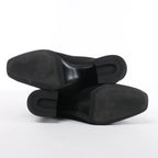 Hermès Volver Leather x Fabric Ankle Boots in Black 192034Z, Size EU 37