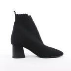 Hermès Volver Leather x Fabric Ankle Boots in Black 192034Z, Size EU 37