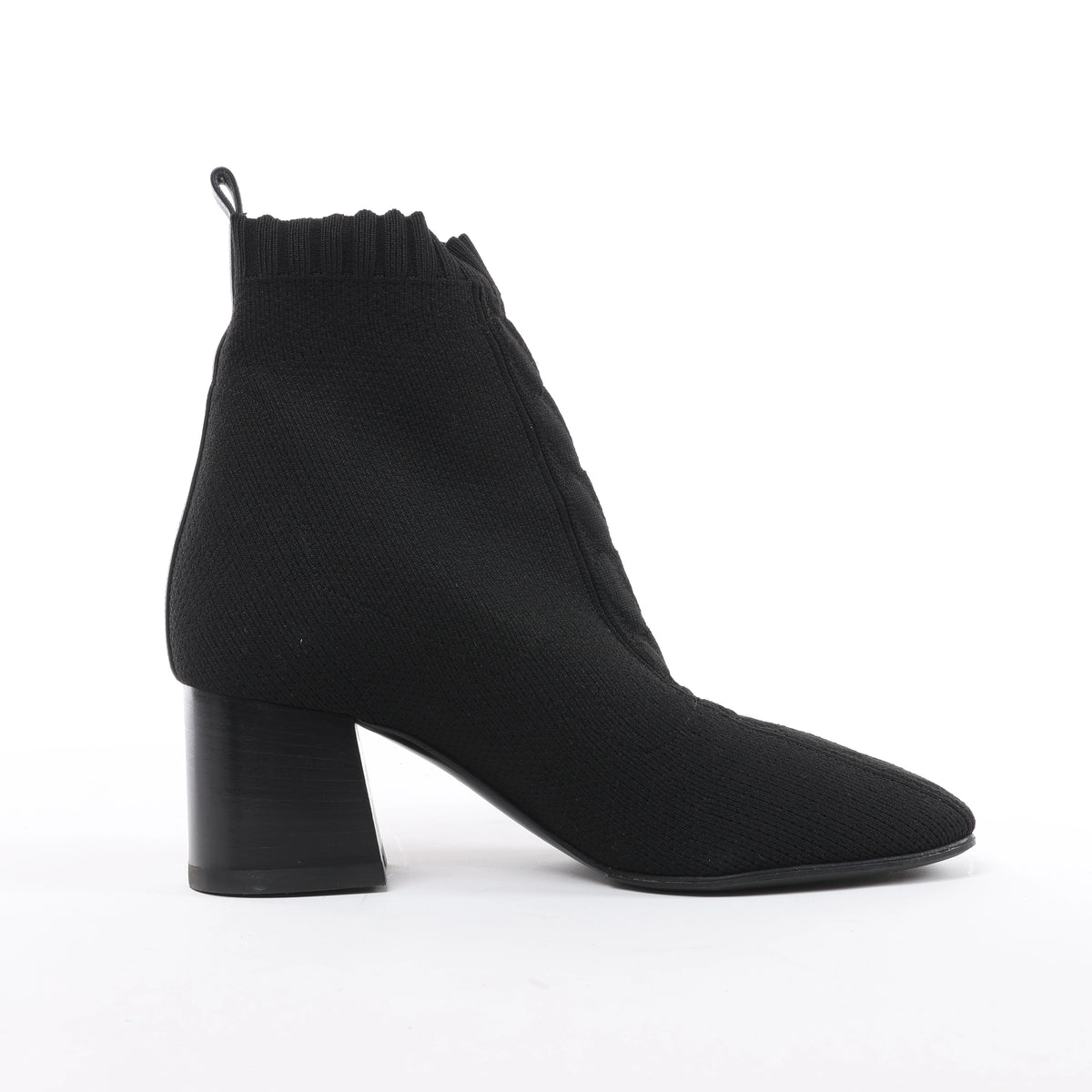 Hermès Volver Leather x Fabric Ankle Boots in Black 192034Z, Size EU 37