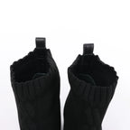 Hermès Volver Leather x Fabric Ankle Boots in Black 192034Z, Size EU 37