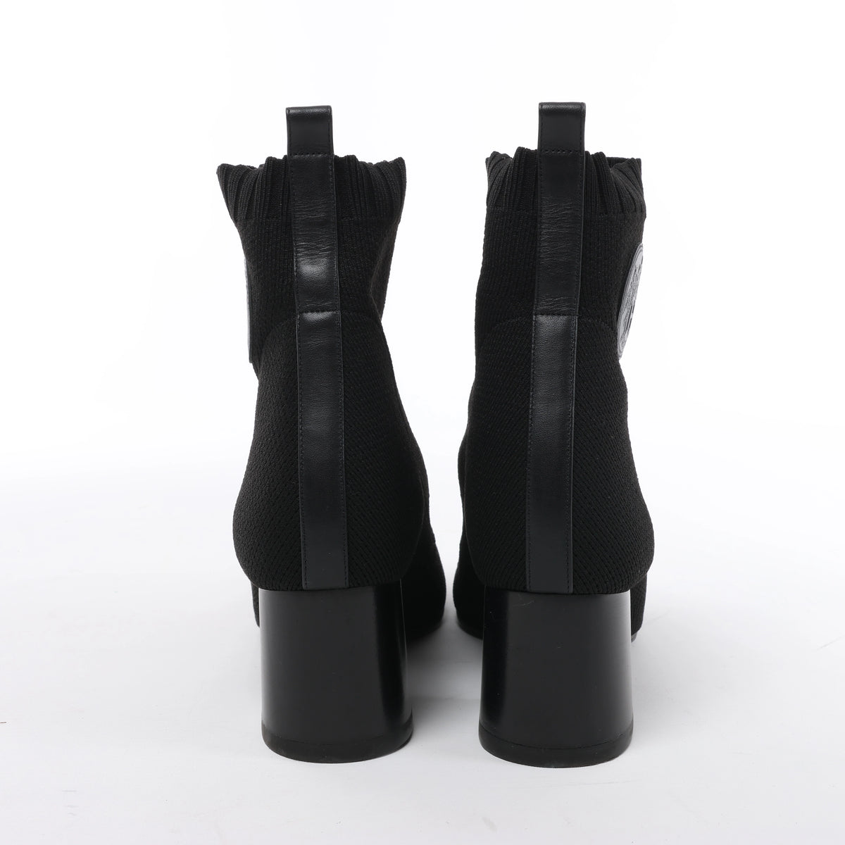 Hermès Volver Leather x Fabric Ankle Boots in Black 192034Z, Size EU 37