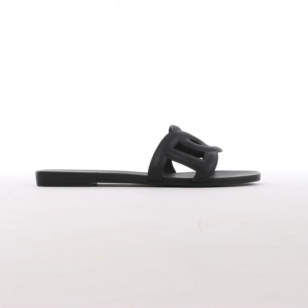 Sandalias de goma Rivage de HERMES en negro, talla 36 UE