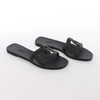 Sandalias de goma Rivage de HERMES en negro, talla 36 UE